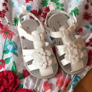 Carters white sandal size 6